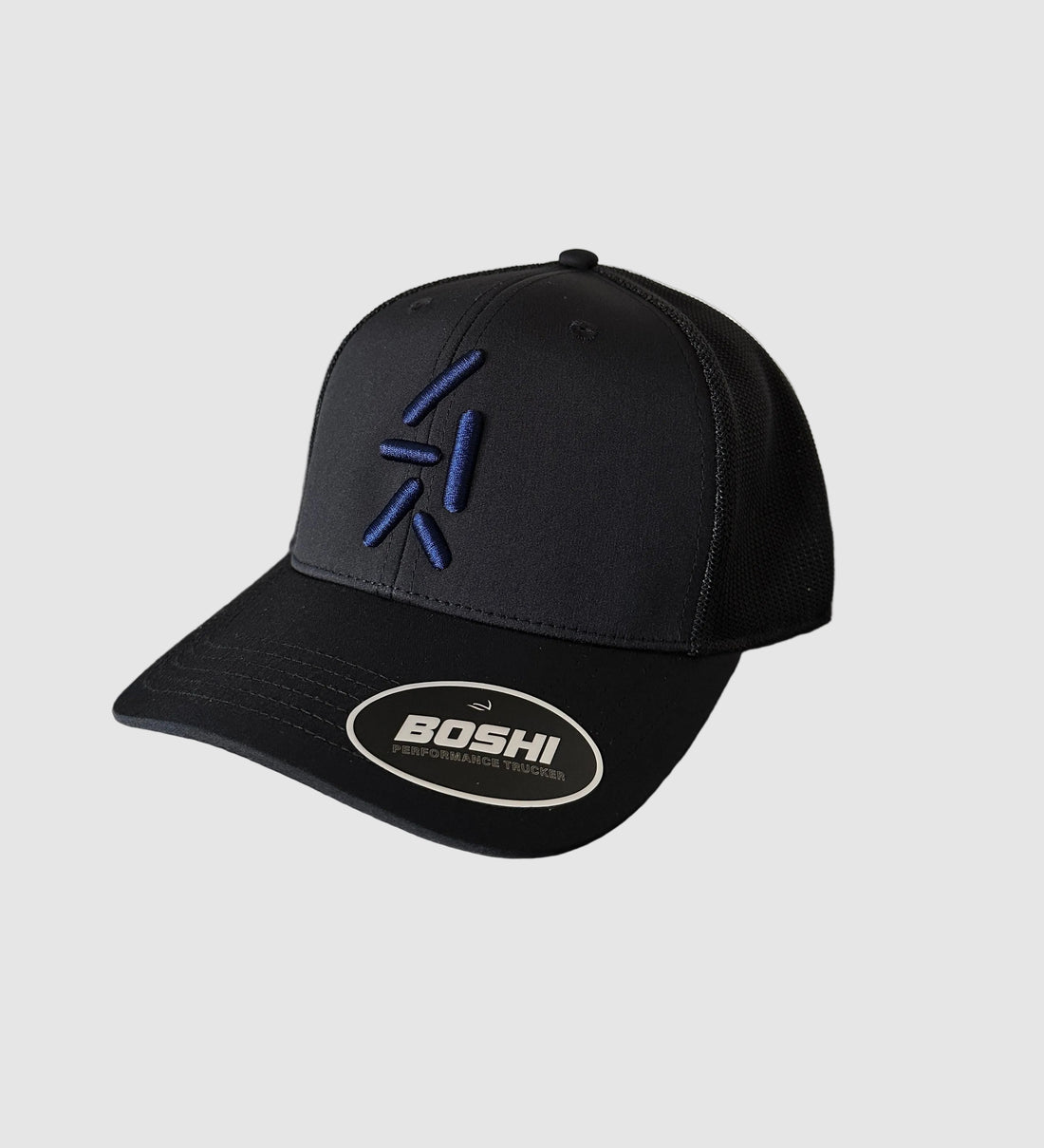ARKT Black 'performance' trucker Cap with dark blue logo
